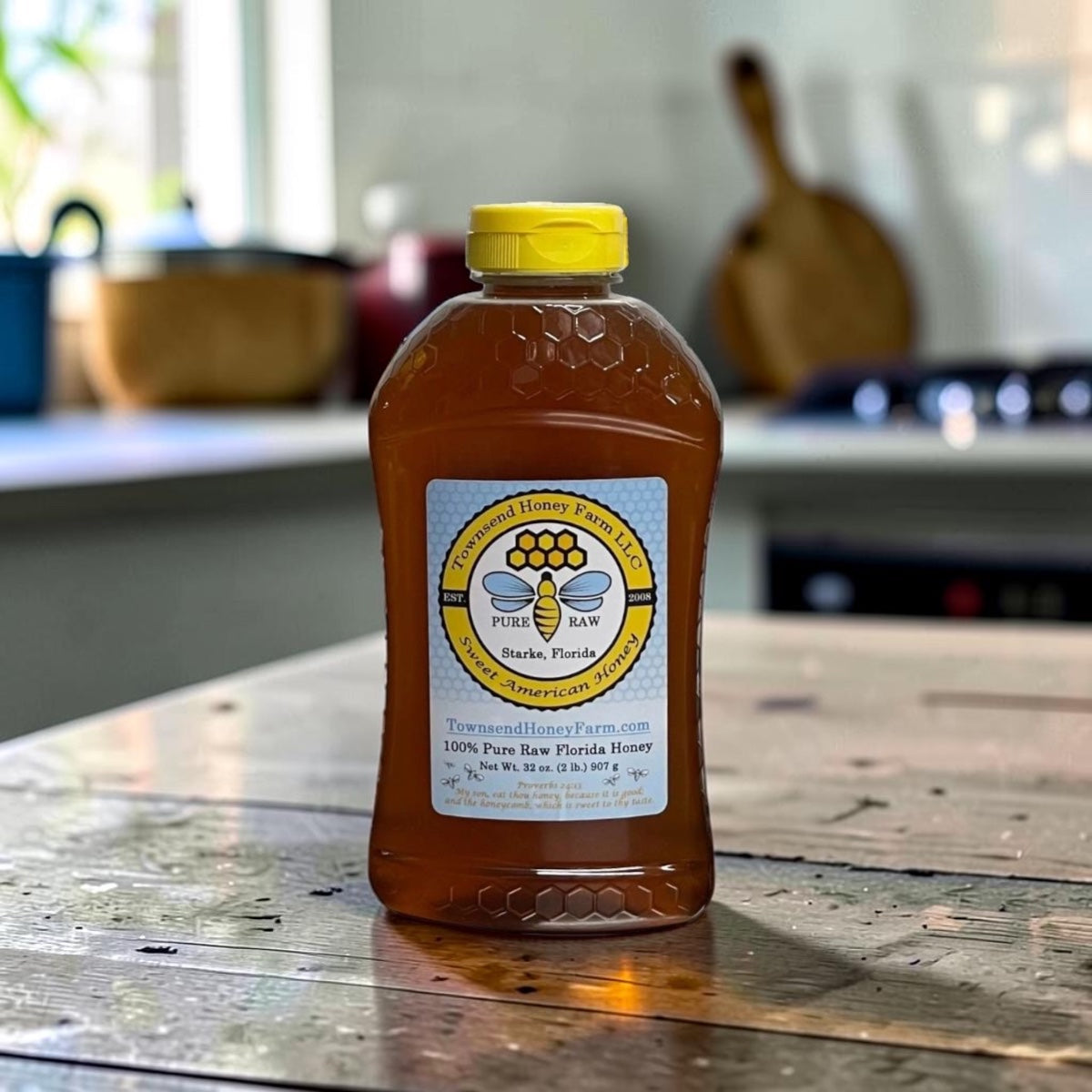 Florida Pure Raw Brazilian Peppertree Honey - 2 lb Squeeze Bottle LOCAL PICK UP ONLY