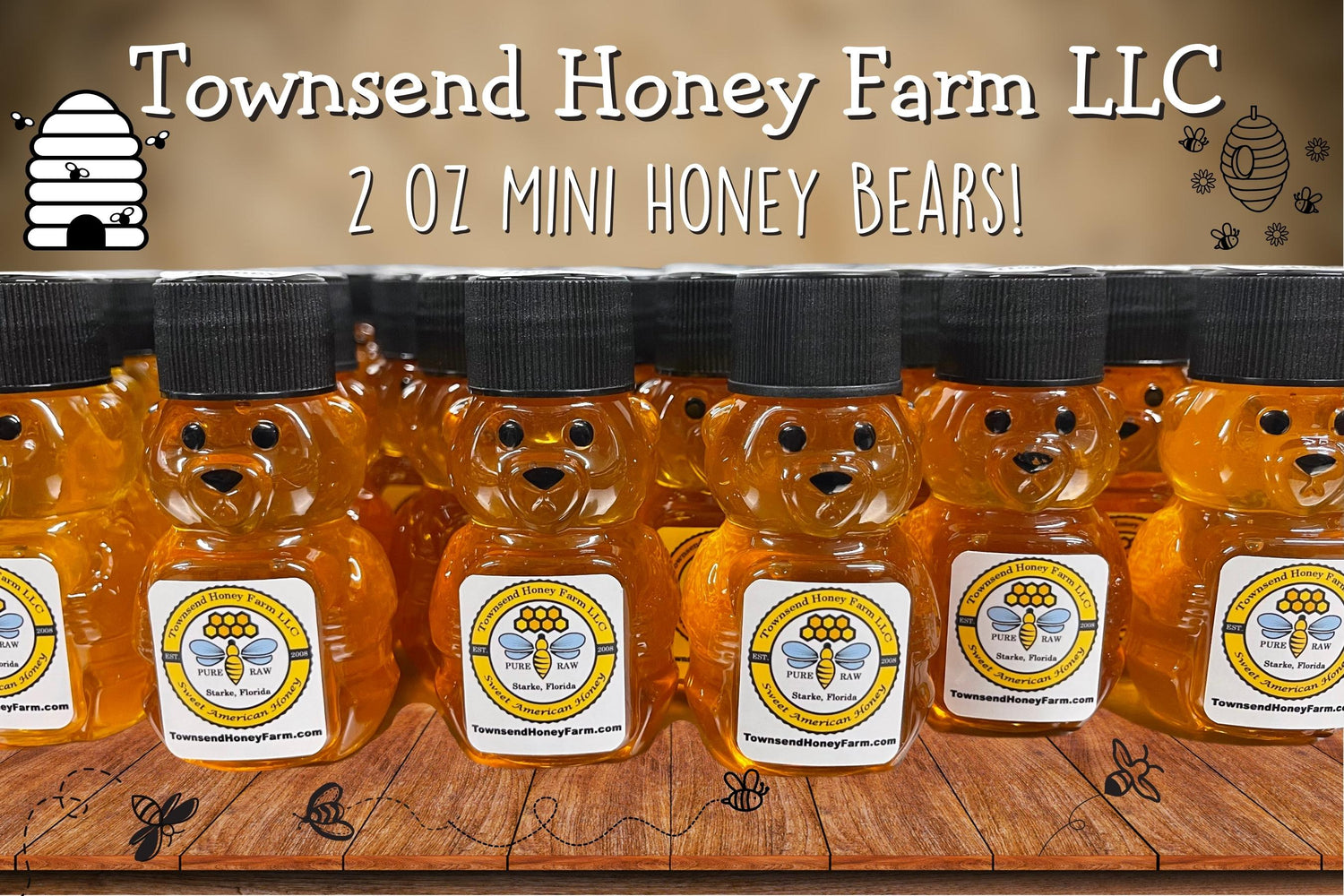Mini Honey Bears - Townsend Honey Farm LLC