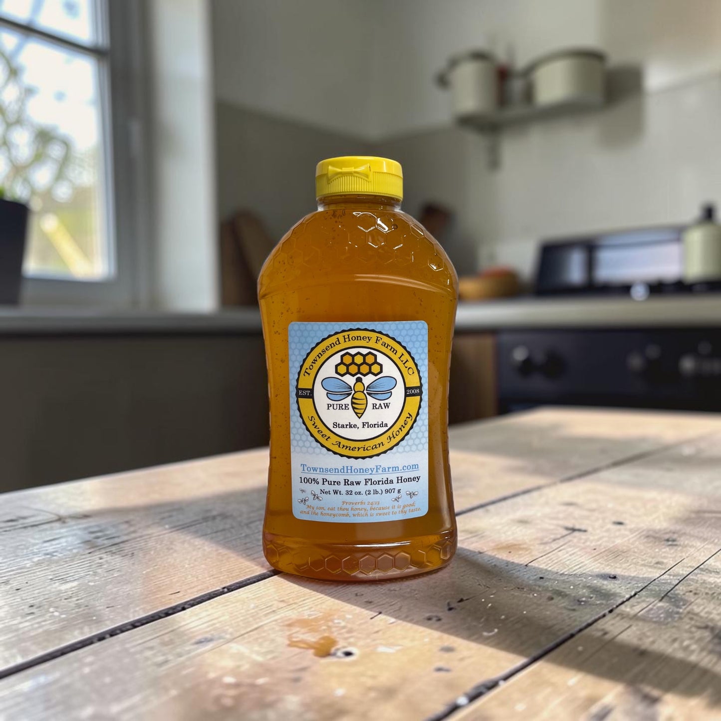 FL Pure Raw Gallberry Honey 2 lb Townsend Honey Farm LLC