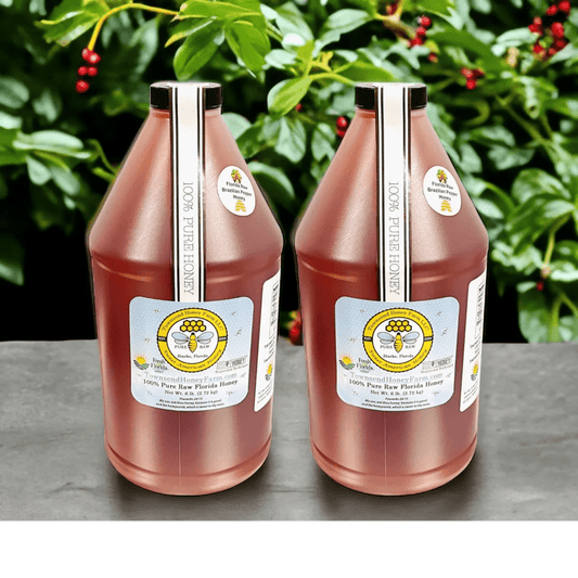 Florida Pure Raw Brazilian Peppertree Honey - 1 Gallon - Townsend Honey Farm LLC