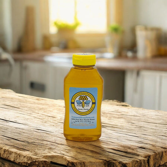 Florida Pure Raw Gallberry Honey - 1 Pound - Townsend Honey Farm LLC