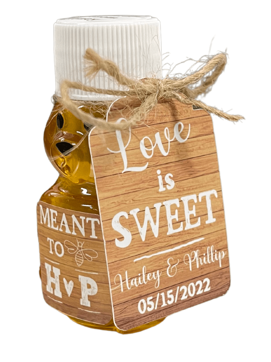 Pure Florida Raw Honey Mini Bears – Set of 100 (2 oz each) - Townsend Honey Farm LLC